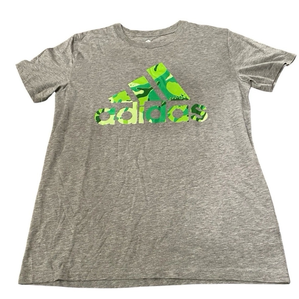 Adidas Grey Women’s Tshirt With‎ Camo Lettering - XL